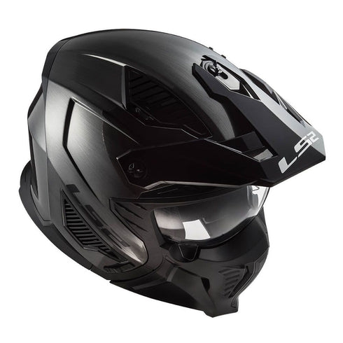 CASCO LS2 MODULAR DRIFTER JEANS TITANIUM - OF606